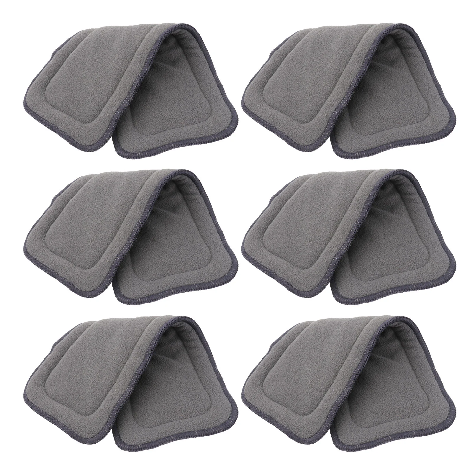 

6 Pcs Good Air Permeability Diaper Mat Thicken Bamboo Charcoal Microfiber Insert Baby Stroller