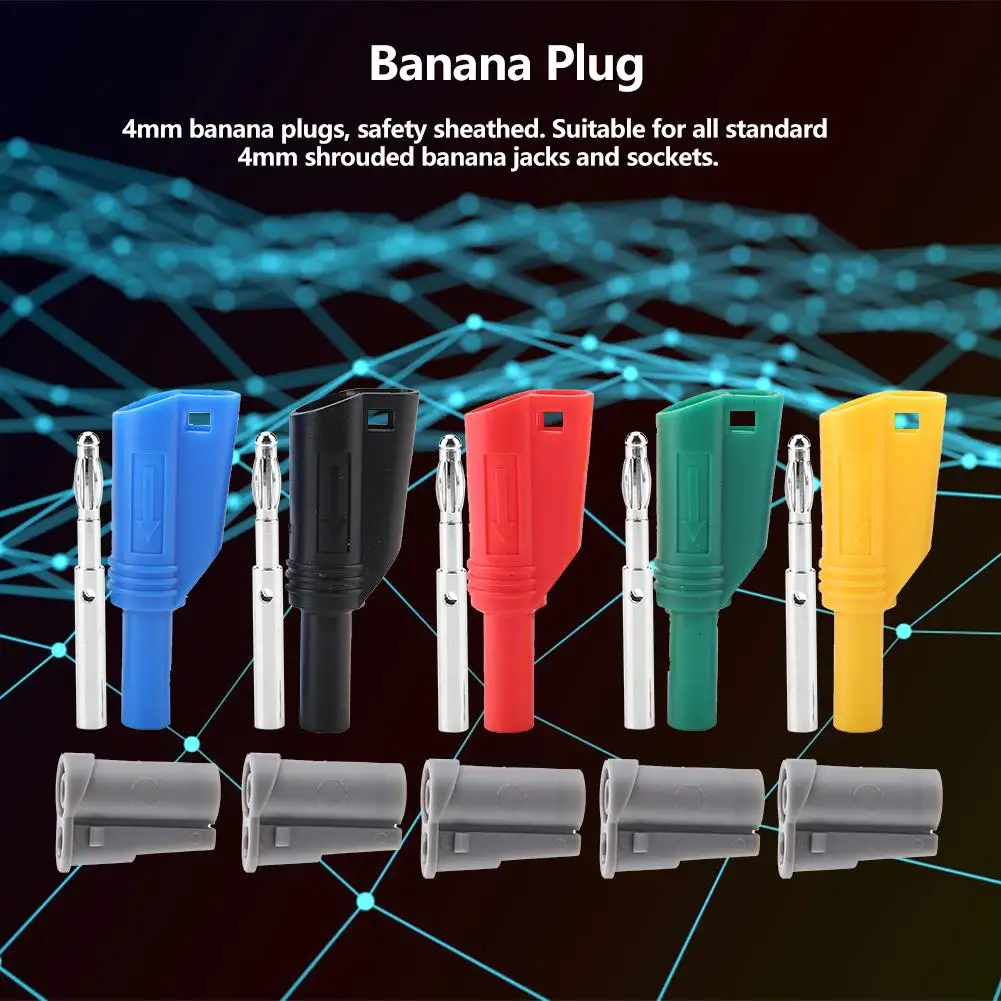 70pcs P3005B 1000V 10A Safety Banana Plug Connectors for Welding and Multimeter - 4mm