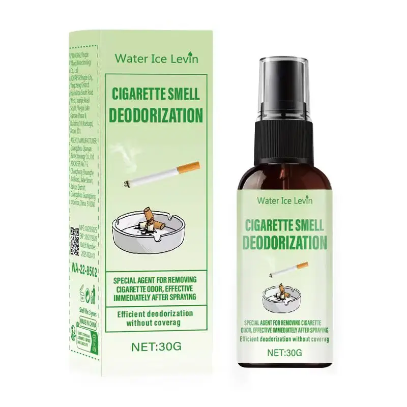 بخاخ مزيل العرق برائحة السجائر المائية آيس ليفين مع الليمون والنعناع واللافندر، معطر هواء قوي يزيل الرائحة