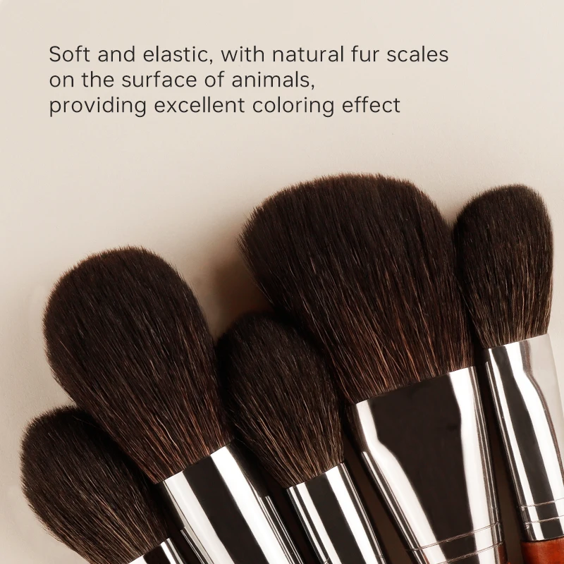 MyDestiny Makeup Brush/28 Original Wood Handle Series, Selected Natural Animal Hair Synthetic Brush, Beginner Makeup Tool Cosmet