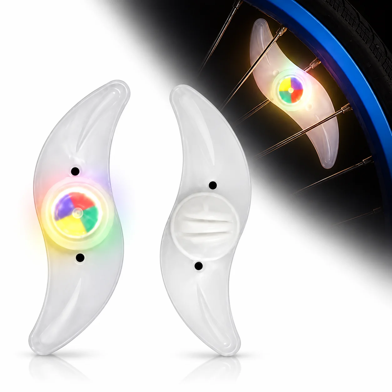 Bicycle Wheel Spoke Light LED Color Flashing Bike Spoke Lamp Night Cycling Safety Warning Light