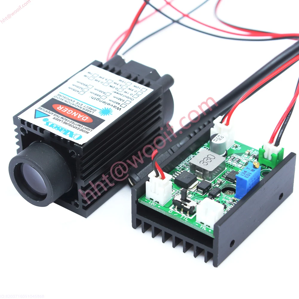520nm 1W Laser Hijau Laser Kasar Pengusir Burung 12V 1000MW Modul Laser Mendukung TTL PWM