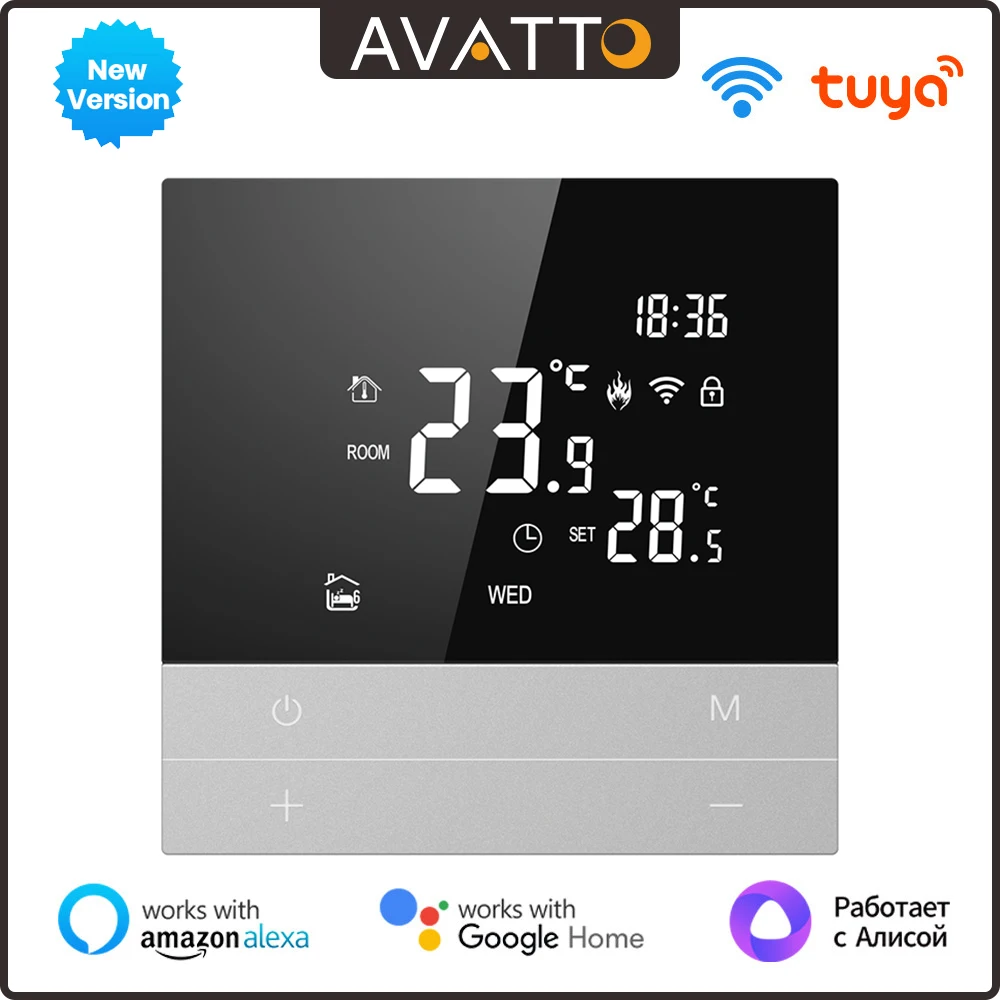 AVATTO Tuya WiFi Smart Thermostat，Electric Floor/Heating Water/Gas Boiler Controller Works With Google Home, Alexa, Alice