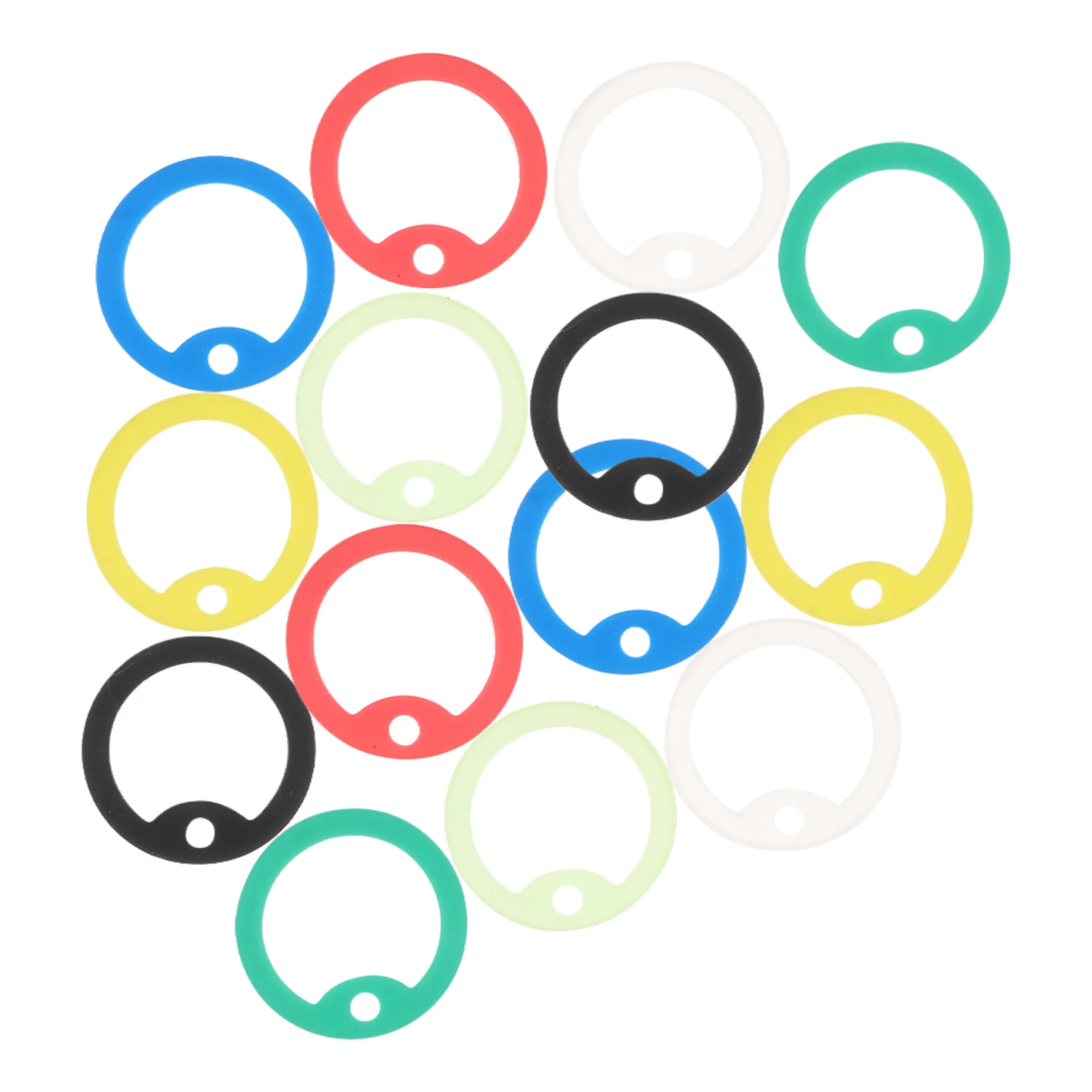 

14 Pcs Silicone Dog Tags Id Mute Hoop Round Cat Name Ring Durable Pet Accessories Dog Collar Hardware