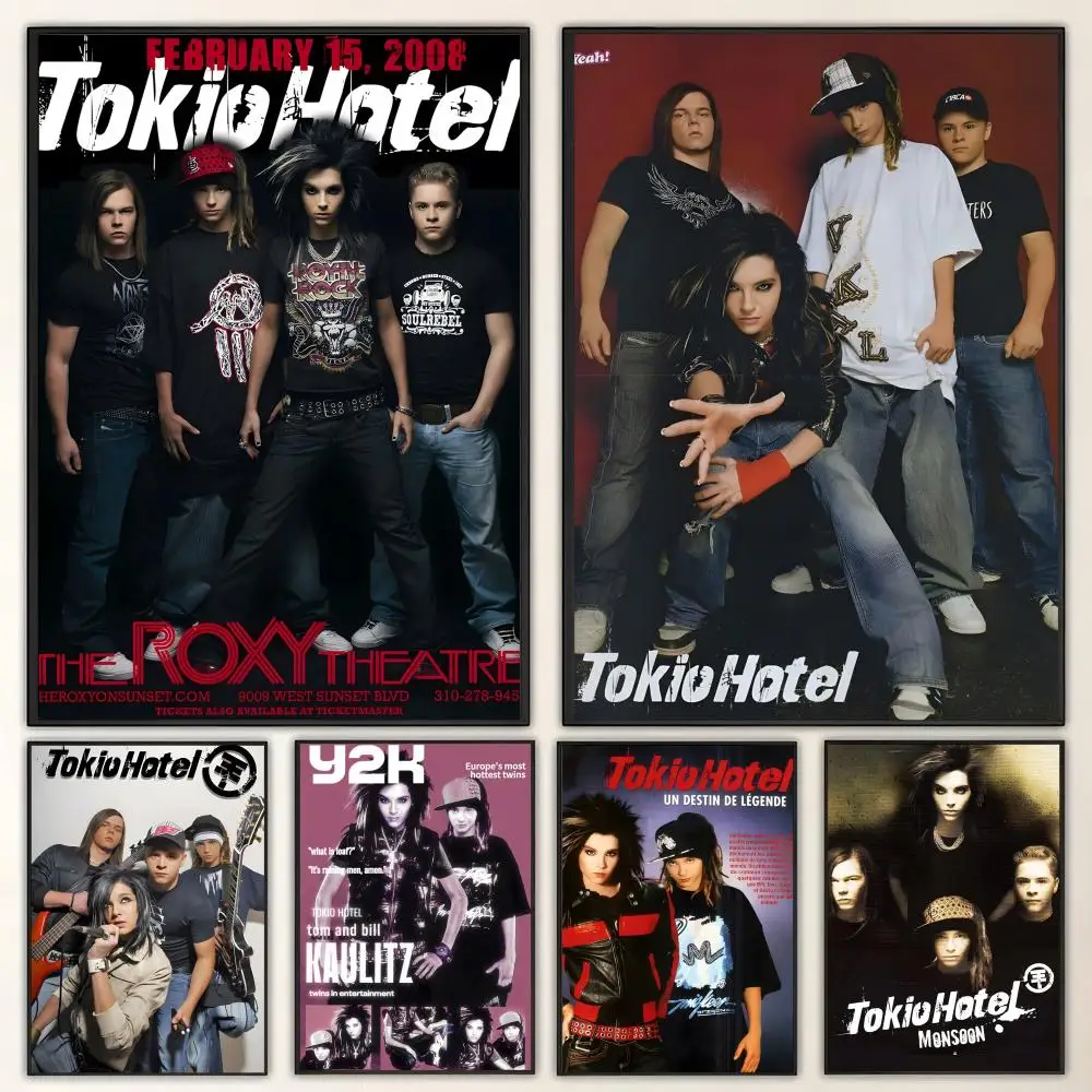 Band T-Tokio H-Hotel Poster HD art, waterproof, sticky wall, home decoration (living room, bedroom, bar), aesthetic