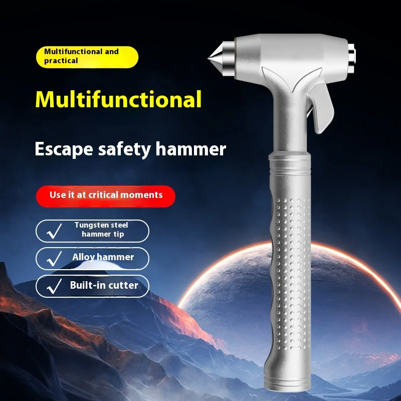 

Автомобильный безопасный молоток Автомобильный оконный выключатель Аварийный молоток Резак для ремней безопасности Автомобильный инструмент Спасательный молоток Материал из углеродистой стали