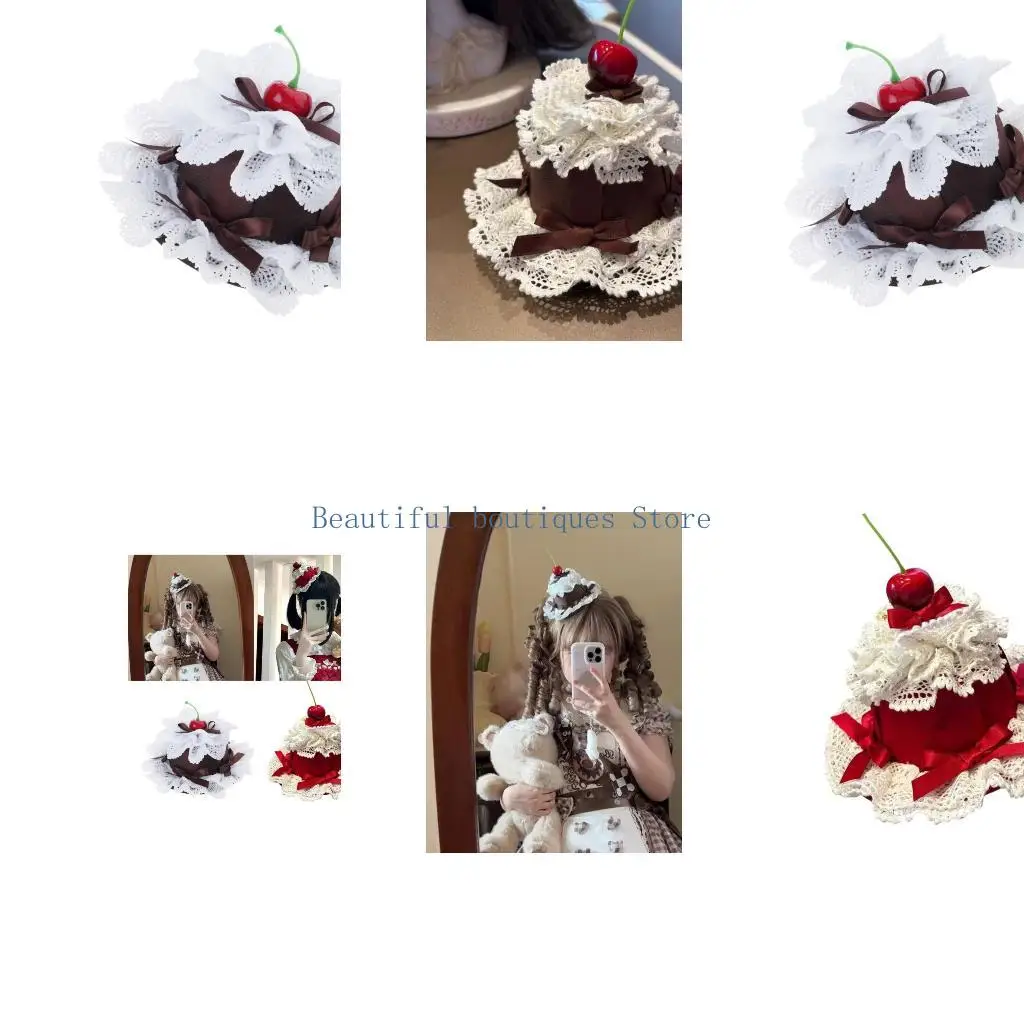 

U4LF Children Party Hair Clip Hair Styling Accessory Elegant Lace Bowknot Headpiece