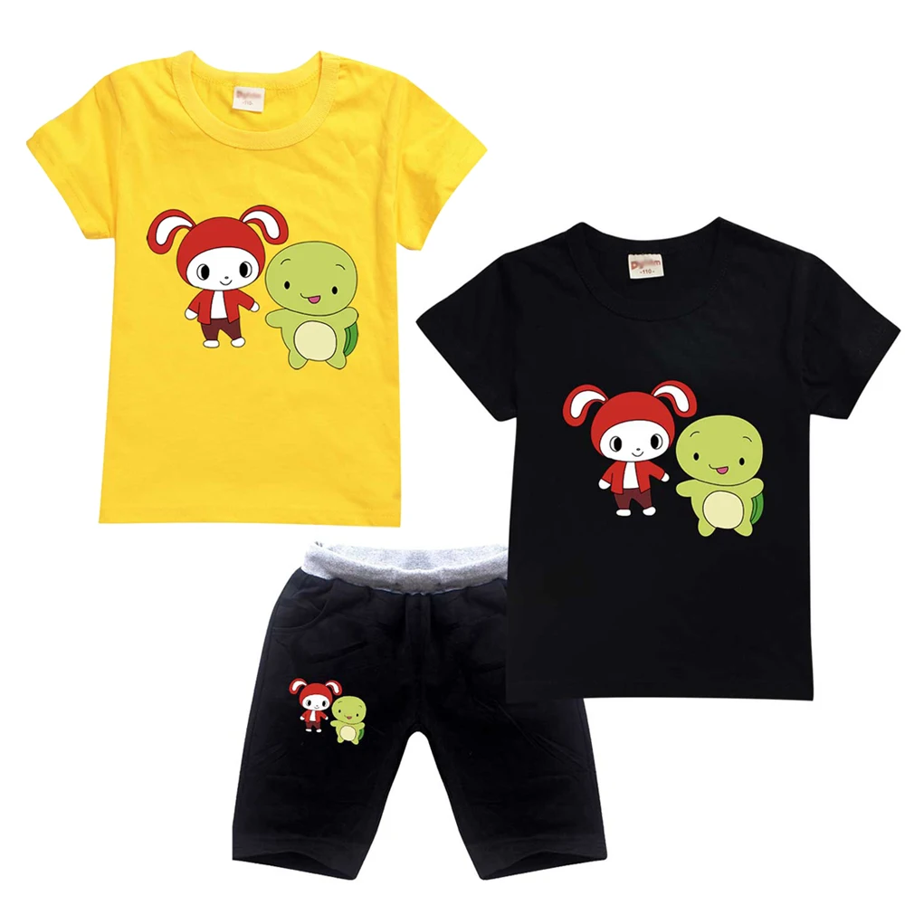 JJ Mikey Maizen Girls Boys Clothes Set Summer Kids Tshirt Pants Casual Sport Suits 2pcs Maizen JJ T-shirt Tracksuit Outfits