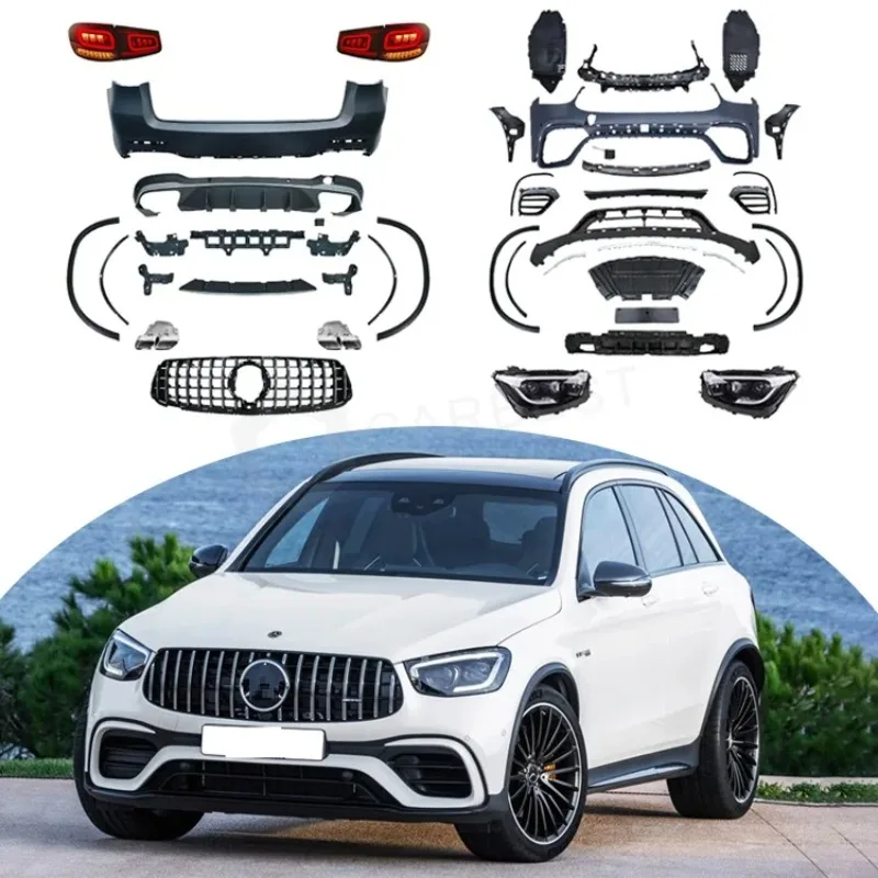 Factory Price 2016-2019 GLC CLASS X253 Upgrade Body Kit for Mercedes-Benz To GLC63 AMG 2021