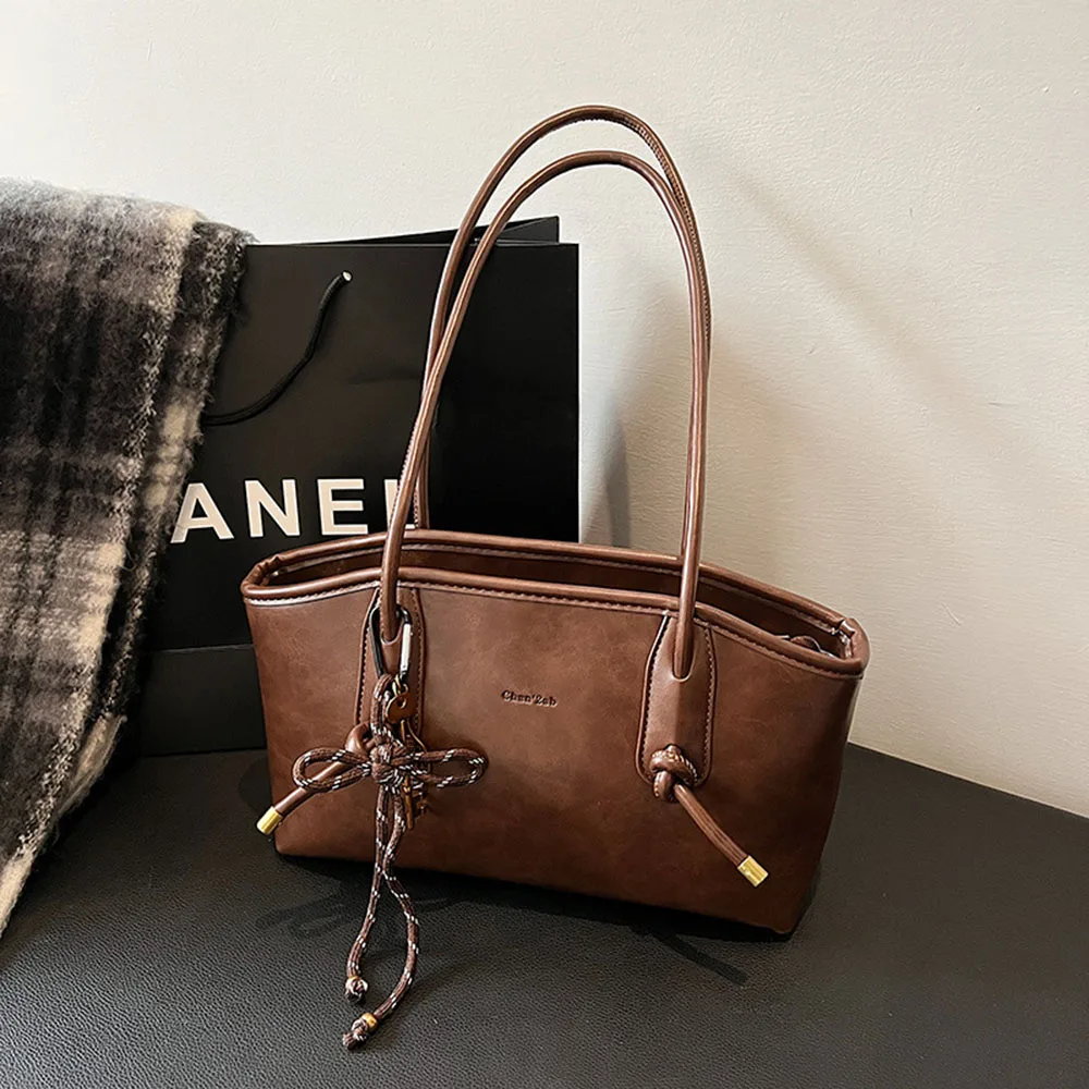 

Однотонная женская сумка через плечо, новая модная сумка-тоут, вместительная сумка на плечо, повседневная сумка для женщин.