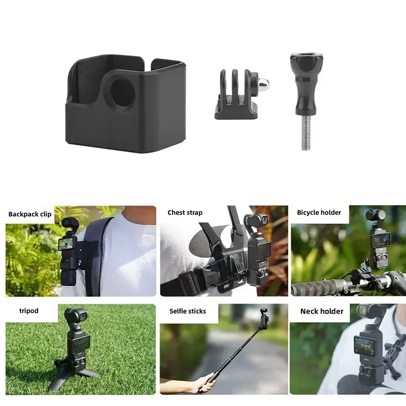 Gimbal Adapter Expand Clip Fixed Border Base Screw Compatible Selfie Stick Tripod for DJI Osmo Pocket 3 Camera Accessories