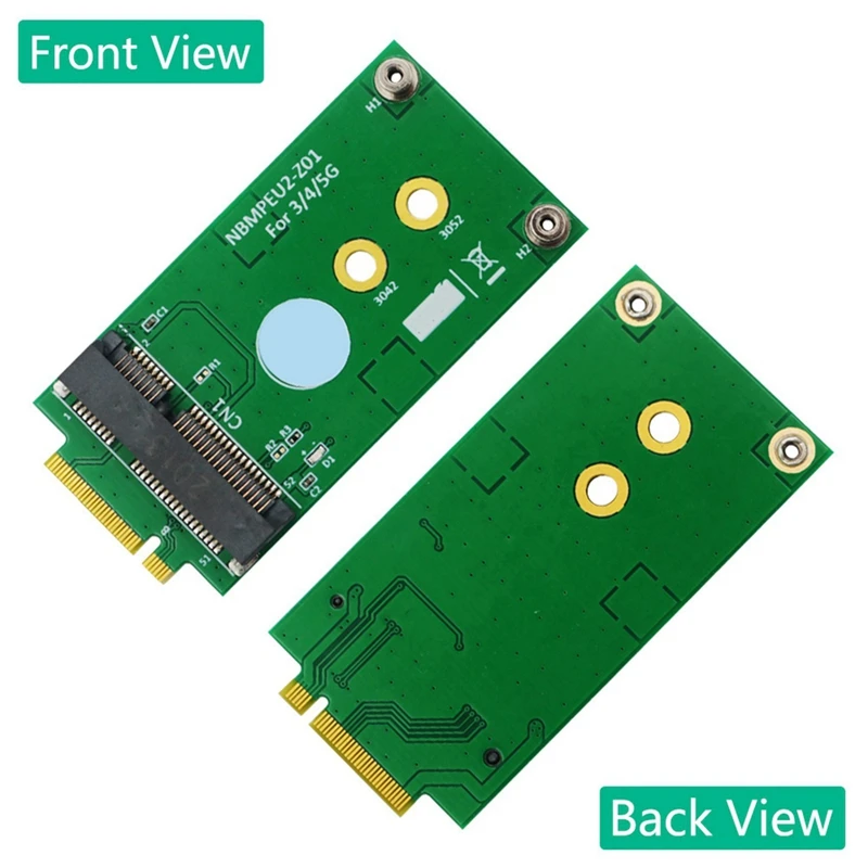 2025 New-2X NGFF M.2 B Key Interface To Mini PCI-E MPCIE Wireless Adapter Card For 5G 4G 3G LTE GSM Module NO NANO SIM Card Slot