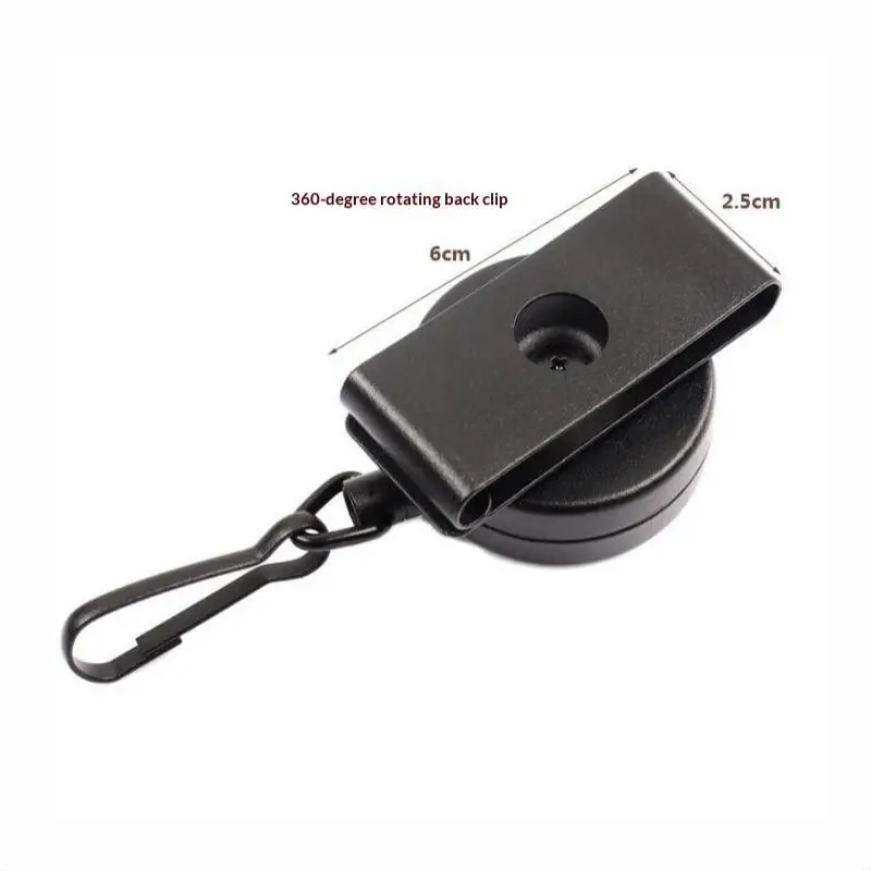 Anti Loss Retractable Keychain Easy Pull Strong Steel Wire Rope with Belt Clip for Fishing Hiking Work Daily Carry