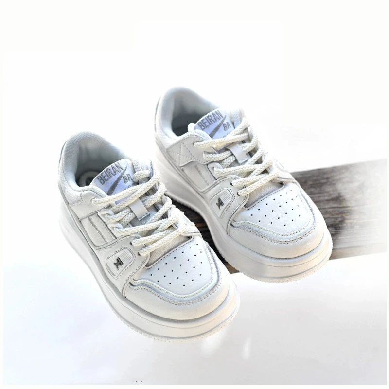 

Cow Leather Kids Skate Shoes Spring Autumn Breathable Genuine Leather Girls Sneakers Fashion Boys Casual Shoes