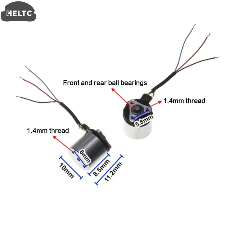Micro 0706 Airplane Brushless Motor 8mm*10mm BLDC 6700KV 1S-2S Micro Airplane FPV Indoor Crossing Machine Brushless Motor