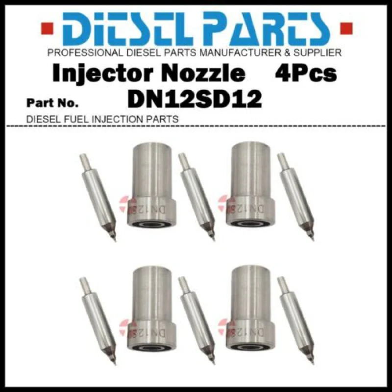 4x Injector Nozzle DN12SD12 0434250027 for KUBOTA D750 D850 D950 V1100 Z500 Z600