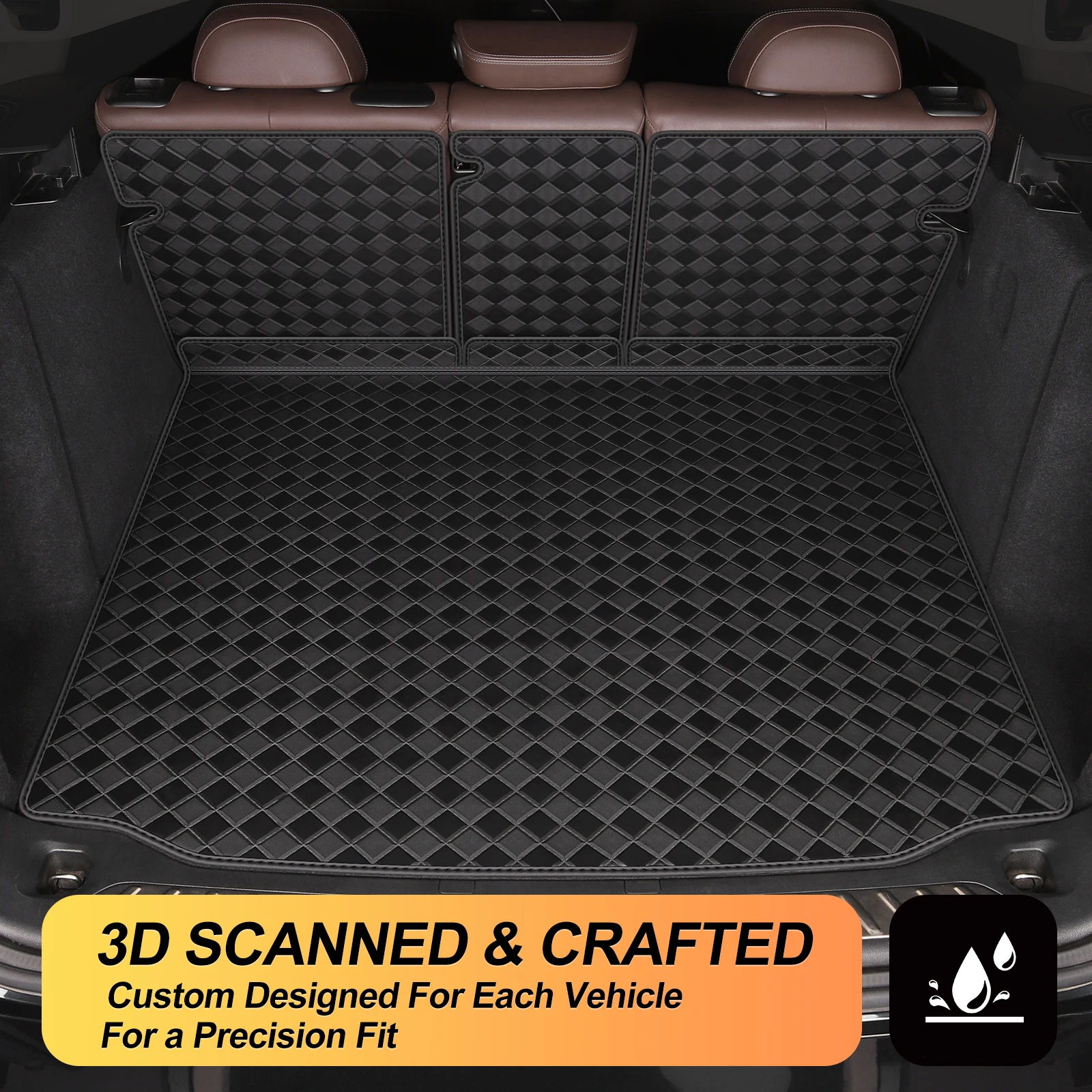 سيارة الطابق حمولة حقيبة السيارة حصيرة ل 2011 2017 BMW X3 بطانة مقاومة للماء مكافحة ارتداء المضادة للذرة #4