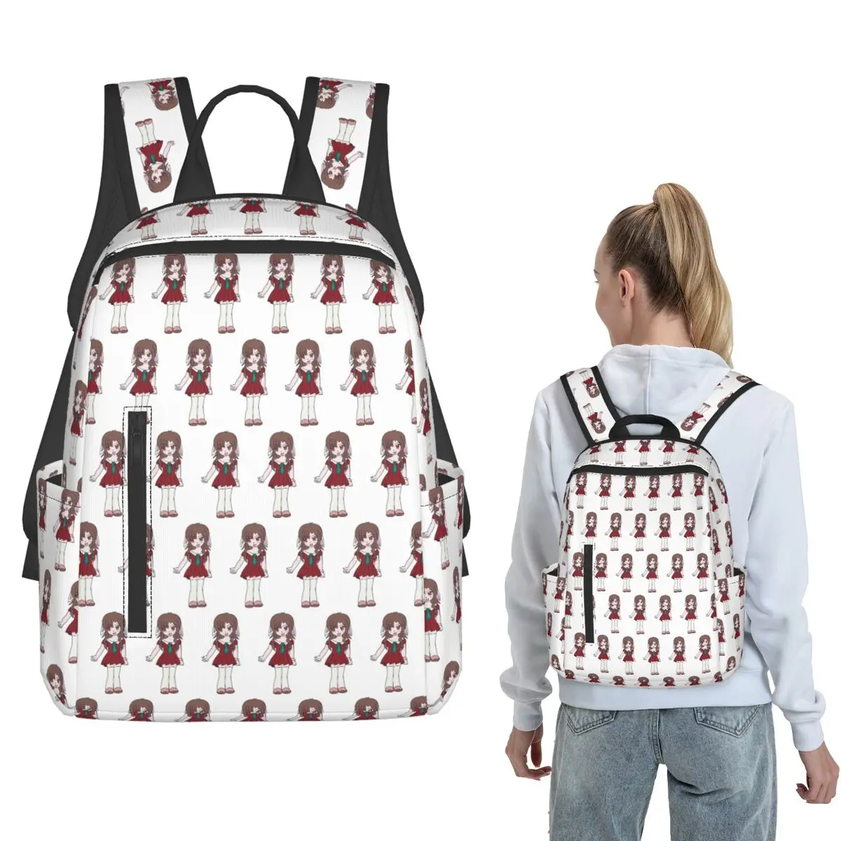 

A Rabbit Funny Backpack Daypack Children BookBag School Bag Shoulder Bags for Men Women