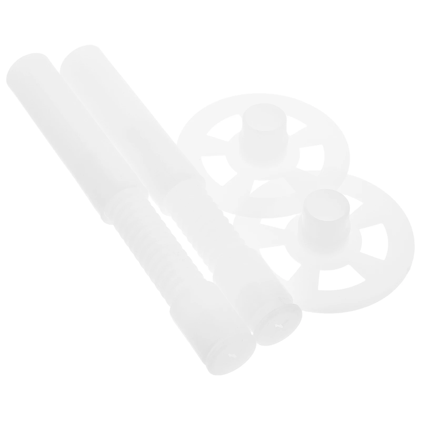 

2Pcs Pickle Jar Press Plate Plastic Fermenting Weights Adjustable Design Universal Fit Canning Supplies White
