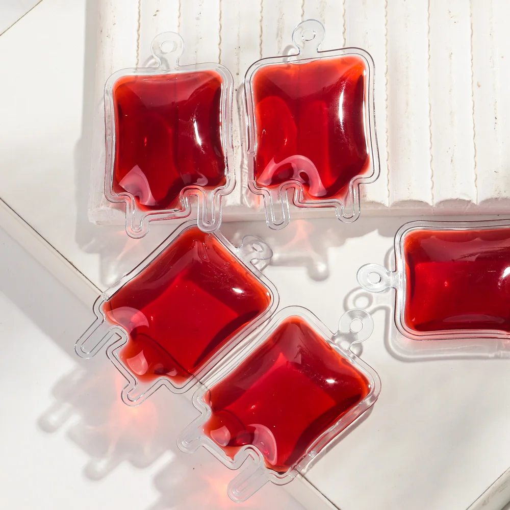 5 قطعة 33x58 مللي متر هالوين القوطية ثلاثية الأبعاد كيس الدم الاكريليك Charms قلادة DIY بها بنفسك صنع المجوهرات المفاتيح القرط اكسسوارات بالجملة