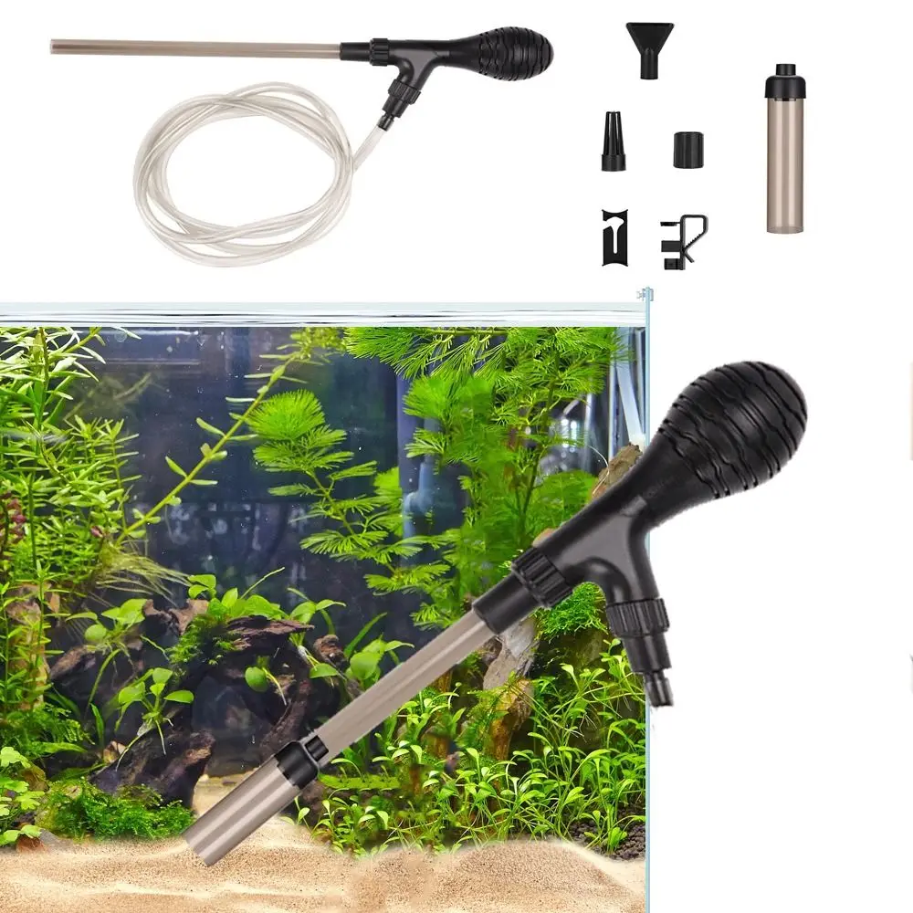 Semi-automatic Water Change Pump Water Flow Regulate Handheld Siphon Gravel Cleaner Siphon Vacuum Cleaner Sand Washing Pump