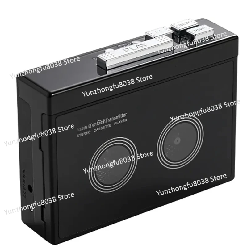 

New Black Retro Stereo Cassette Player Walkman Cassette Tape Music Audio Auto Reverse with Bluetooth