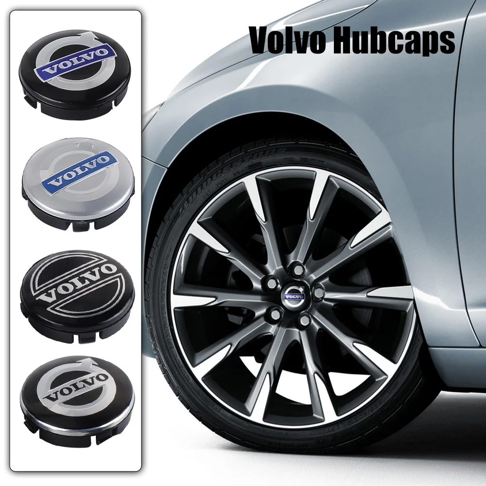 4PCS Car Wheel Center Hub Cap Logo Decoration Accessories For Volvo Rdesign V40 V50 S40 S80 XC60 S90 XC90 S60 XC40 C40 S60 V90