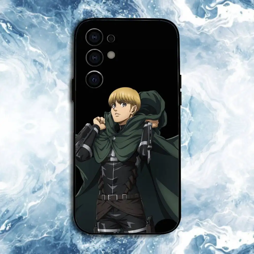 Etui na telefon Anime Armin Arlert do Samsunga S25, S24, S23, S22, S21, S20, Plus, Fe, Lite, inne modele, czarne etui