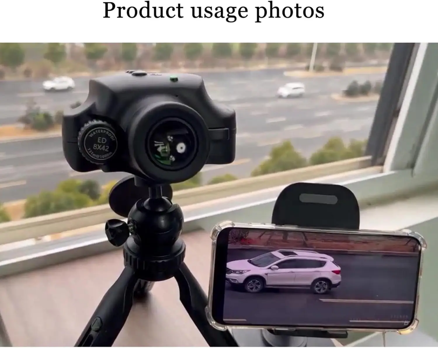 كاميرا مدمجة أحادية العين رقمية مقاومة للماء مقاس 8 × 42 منشور Bak4 لمشاهدة الطيور والمشي لمسافات طويلة والسفر ومشاهدة الطيور السوداء والمشي لمسافات طويلة