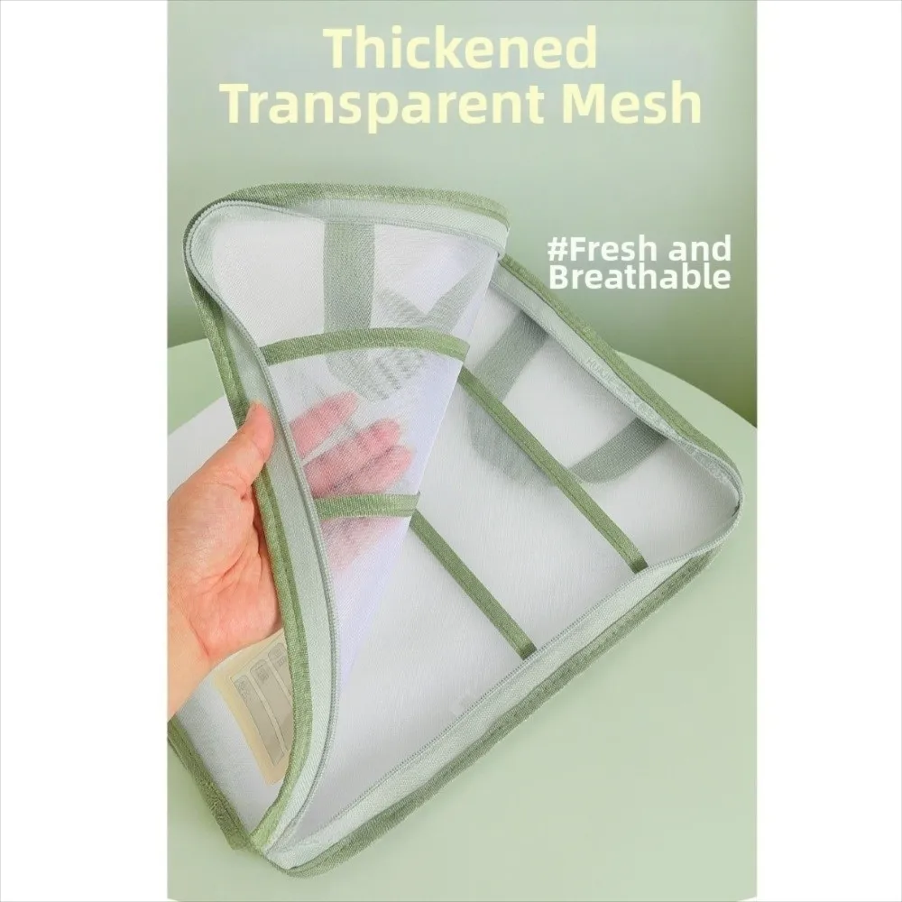 A3/A4 Dual Use Transparent Mesh Document Bag Large Capacity Portable Handheld Test Paper Bag Multi-Layer Durable
