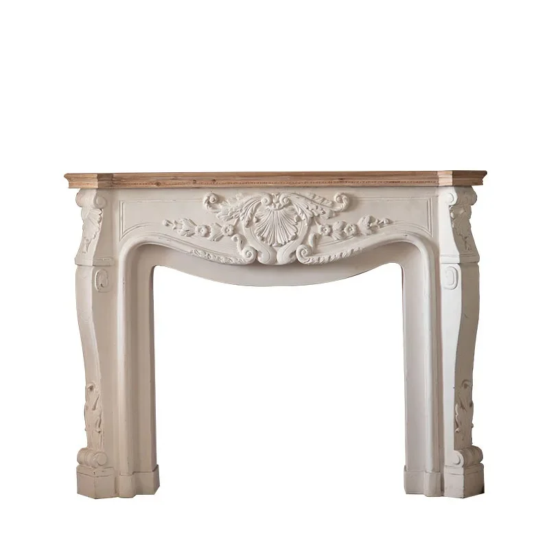 

French light luxury solid wood living room cabinet B & B Internet celebrity wedding photography props White retro hote