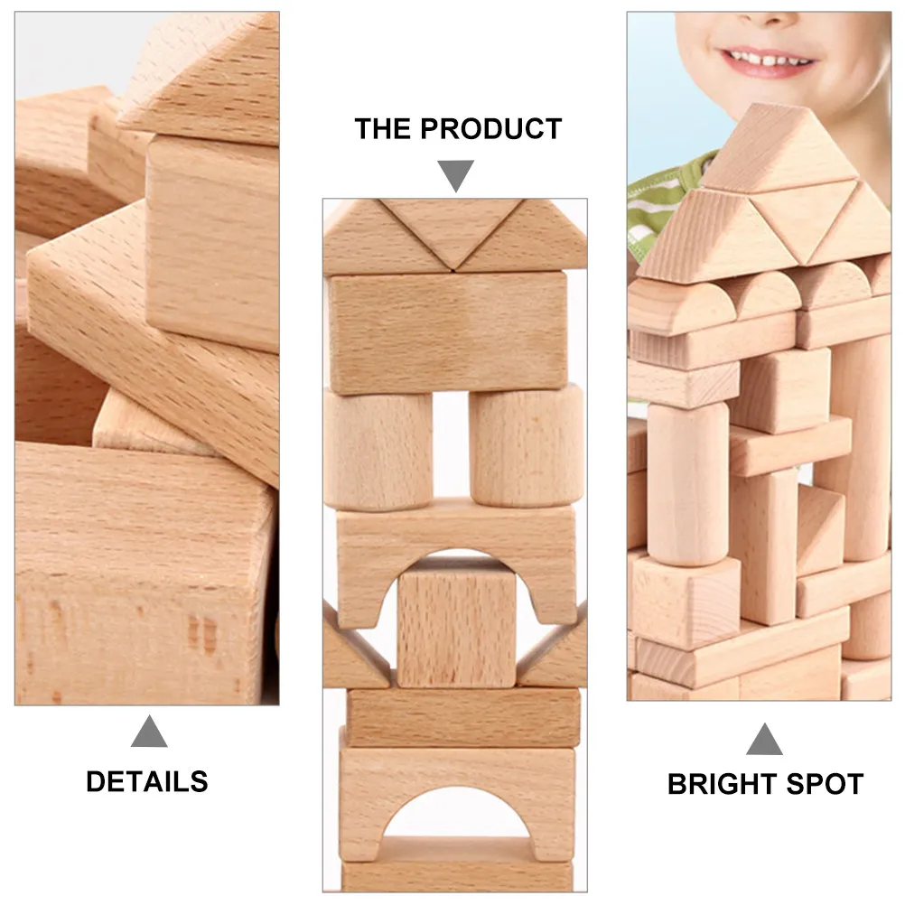 Wooden Blocks for Kids – Educational Shape Sorting & Cognitive Development Toy Set, DIY Geometric Learning Gift