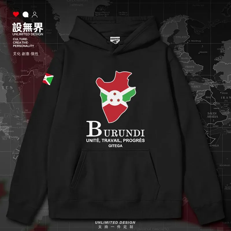 

Бурунди Бурунди Национальная карта мужские толстовки пуловеры одежда с принтом толстовка с круглым вырезом спортивный костюм мужская одежда осень зима