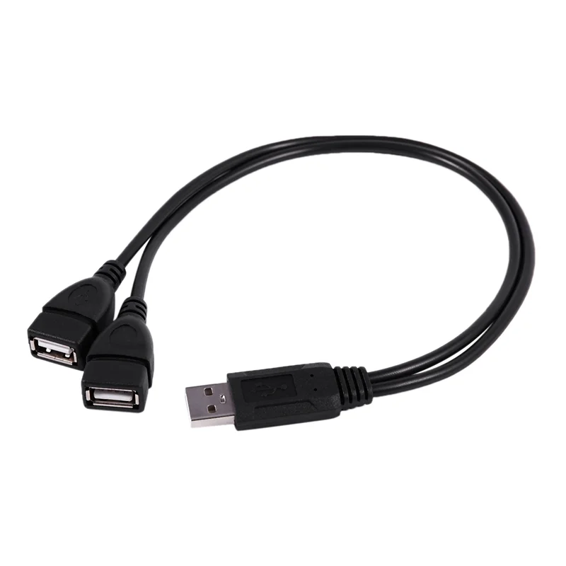 6X USB 2.0 ذكر إلى 2 USB مزدوج أنثى جاك Y الفاصل محور سلك الطاقة كابل محول-ABJU