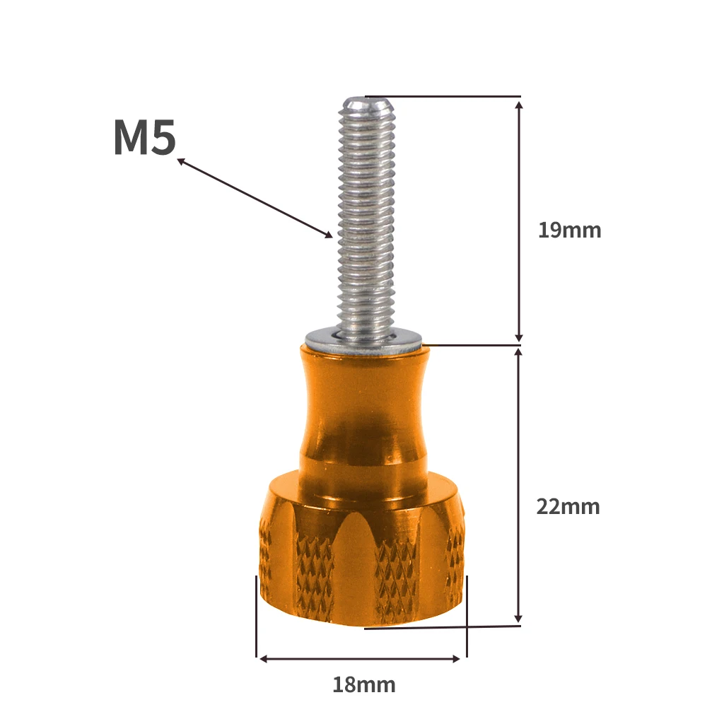 10 Stück Aluminium-Daumenknopf-Schrauben für GoPro-Zubehör, Einbeinstativ, Haltegriff, Stick-Montage, M5, kurze lange Stativ-Adapterschraube – Detail 38