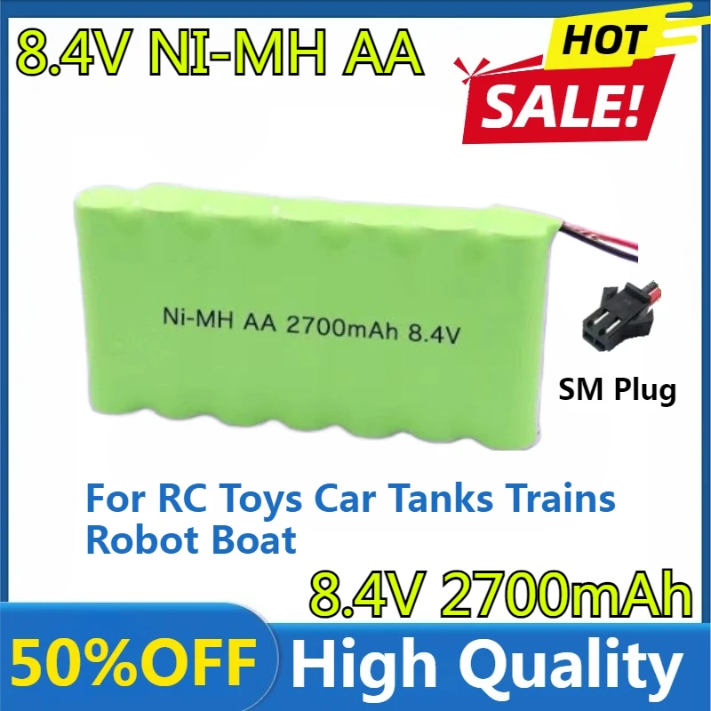 

8.4V 2700mah High Capacity NI-MH AA Rechargeable Battery Pack for RC Toys Car Tanks Trains Robot Boat Gun Tools Parts Aa Battery