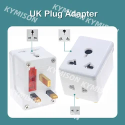 Universal Travel Power Adapter Plug 1 to 3 Splitter 16A / 10A Jack To UK/South Africa Plug Power Conversion AC Electrical Plug