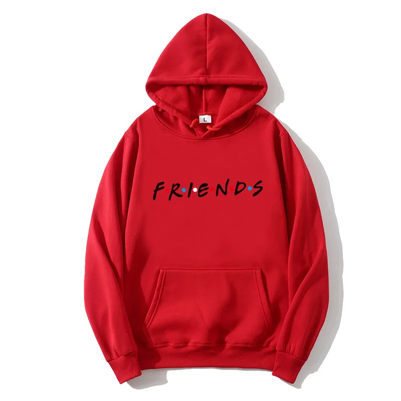 Friends Fashionable Hoodies Casual Lifestyle Street Style High Street Culture Sports Women's Clothing Hoodie