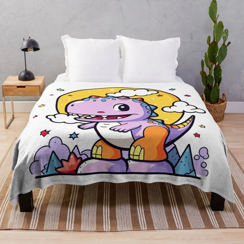 

Starry Dino Night Throw Blanket Extra Large Throw wednesday Bed Fashionable Blankets