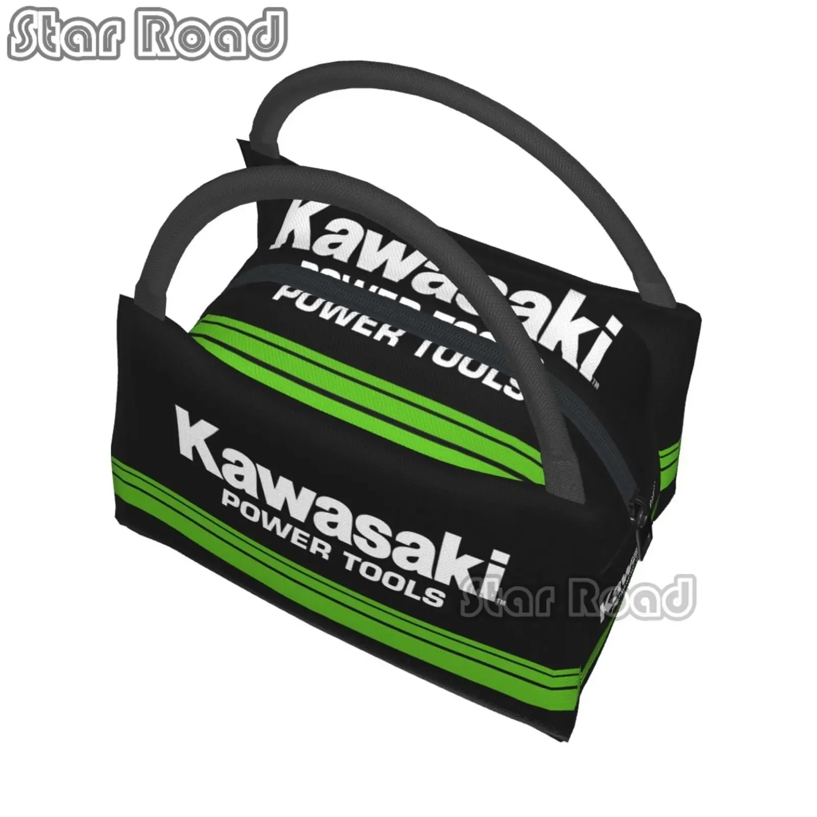 Kawasaki Motorcycle Logo Big Size Lunch Bags for Thermal Cooler Bento Box Women Lunch Box Food Bag for Office School Work