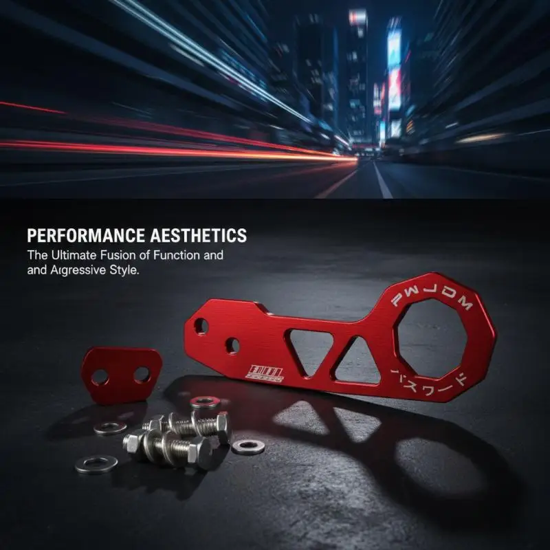 

1 Set Universal Aluminum Alloy Rear Tow Hook Racing Rear Tow Hook Rhombic Towbar Towing Tools For Civic Fit Jazz Gk5