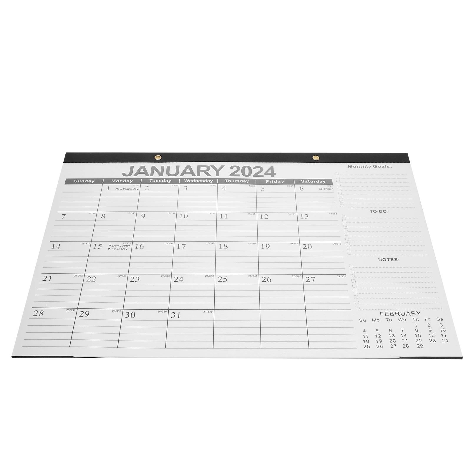 

English Wall Calendar 2024-2025 Monthly Desk Home Office Supplies Decorative Paper Calendars Hanging Memo Record Design