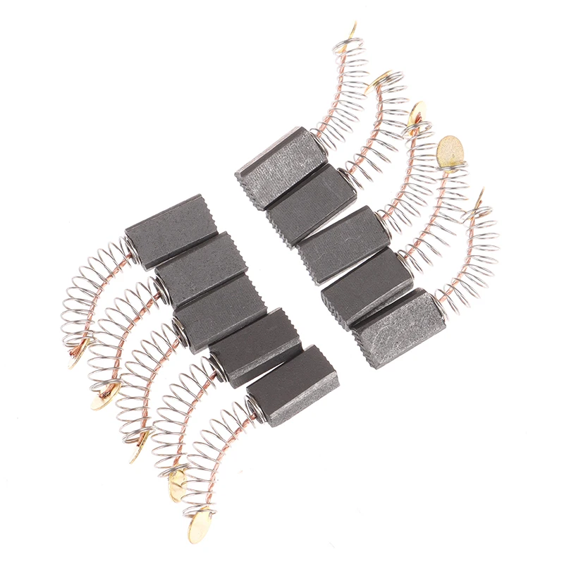 10Pcs Graphite Copper Motor Carbon Brushes Set Tight Copper Wire For Electric Hammer Angle Grinder Graphite Brush Replacement