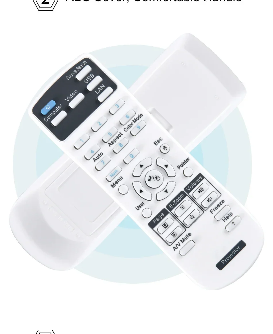 YP New Projector Remote Control   for Epson Set Suitable Proformance Stable CB-S03/W03W15/X17/CB-1985WU Controle Remoto NEW ABS