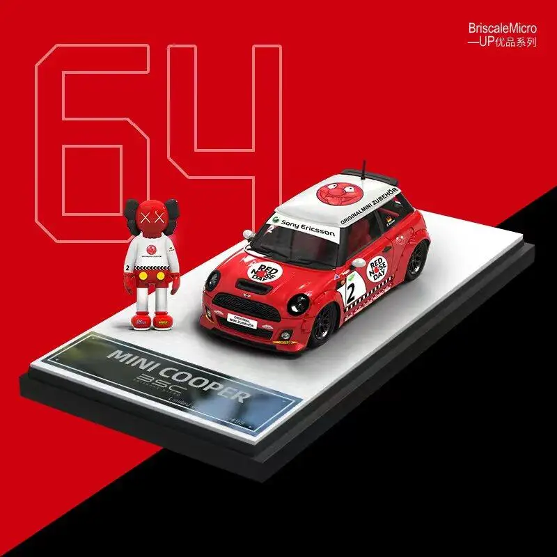 BriscaleMicro Up BSC 1:64 LBWK Mini RedRose / Red Diecast Model Car