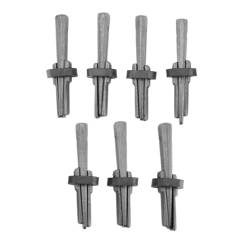 A74E-7 Set New Stone Splitter 9/16In Metal Plug Wedges And Feathers Shims Concrete Rock Splitters Hand Tool