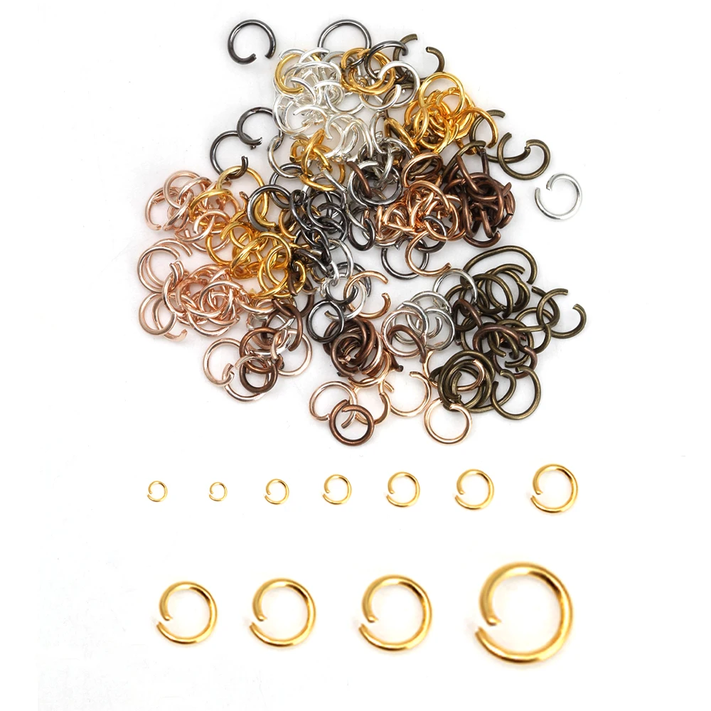 

3-20mm Open Jump Rings 50-200pcs/Lots Metal DIY Jewelry Findings Split Ring for jewelry making Wholesale Supplies