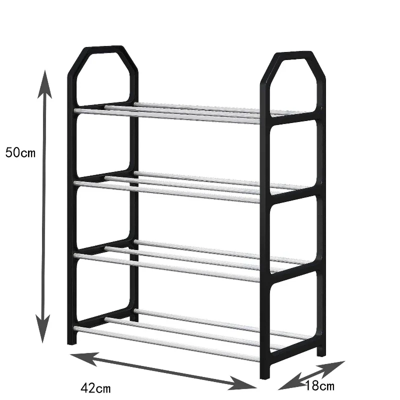 Zapatero Simple de moda, organizador de zapatos Trapezoidal de 4 capas, soporte para sala de estar, ahorro de espacio, Zapatero ensamblado moderno