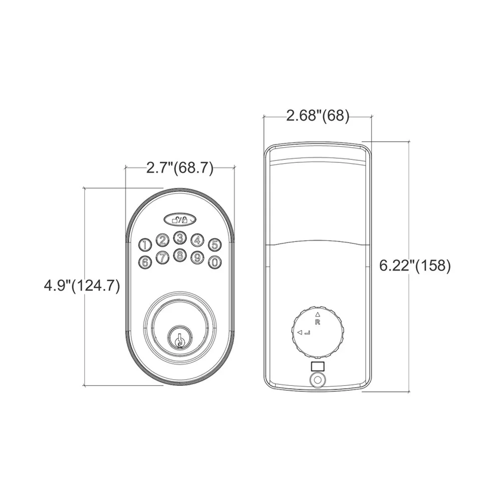 Smart Electronic Lock Fingerprint Deadbolt Cloud for Enabled Grade Security for Home/Hotel/Apartment Doors