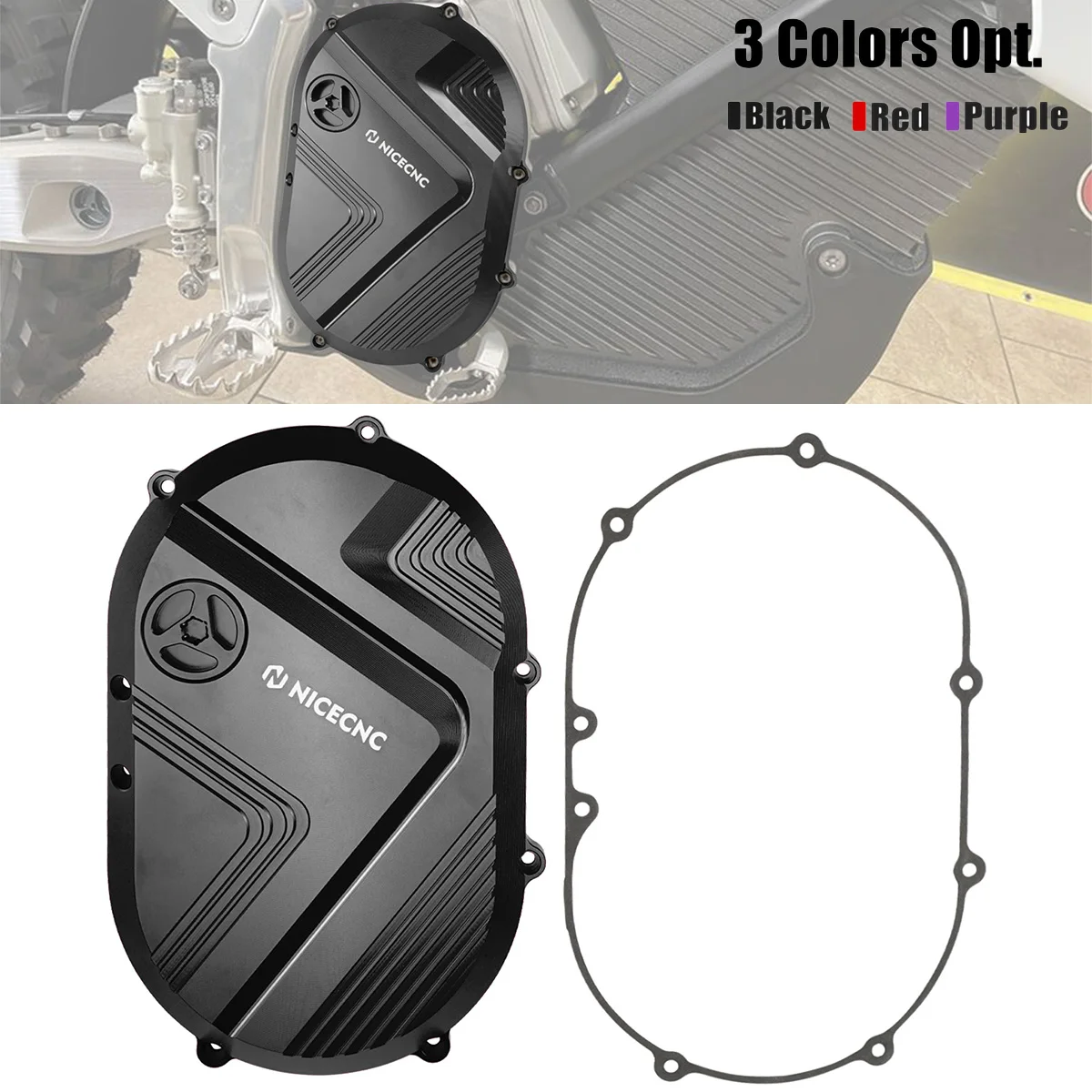 NICECNC For Strak Varg EX Motor Cover Electric Dirt Bike Enlarged Right Side Motor Guard Aluminum For STARK VARG MX 2025 2024